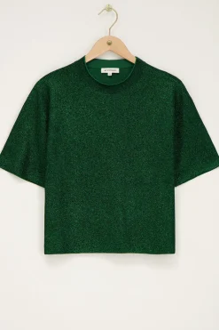 Groen Oversized T-shirt Met Lurex