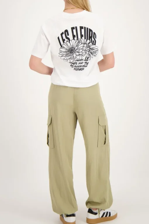 Groene Cargo Broek Met Elastieken Tailleband