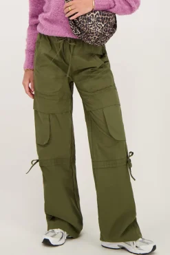 Groene Cargobroek Met Elastiek
