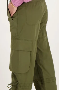 Groene Cargobroek Met Elastiek