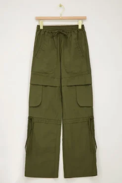 Groene Cargobroek Met Elastiek