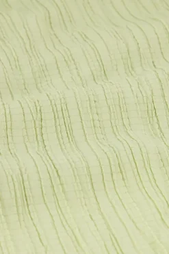 Groene Crinkle Midi Jurk Met Overslag