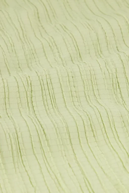 Groene Crinkle Midi Jurk Met Overslag