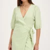 Groene Crinkle Wikkeljurk