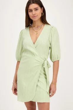 Groene Crinkle Wikkeljurk