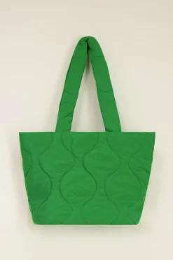 Groene Gewatteerde Shopper