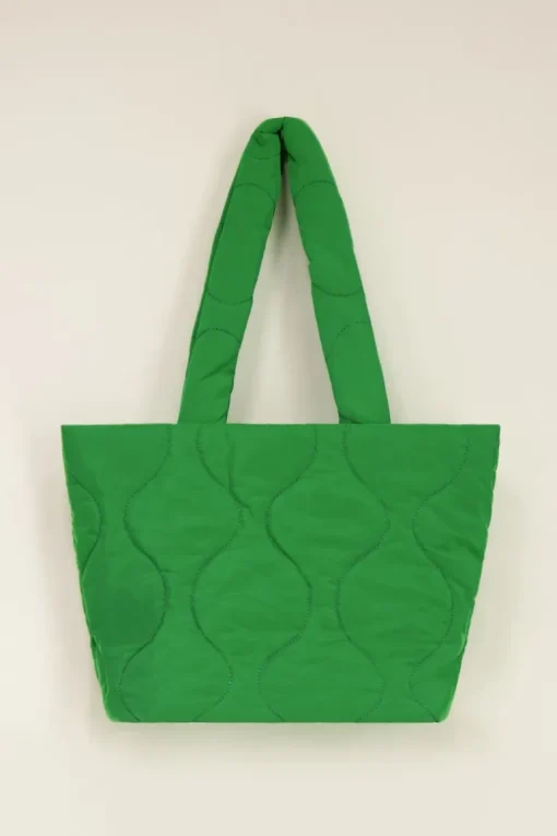 Groene Gewatteerde Shopper