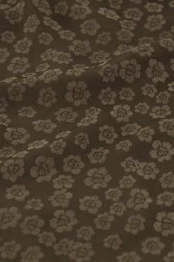 Groene Jacquard Jurk Met Lange Mouwen