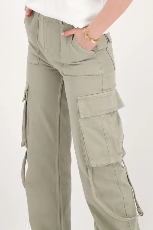 Groene Jeans Met Cargo Zakken