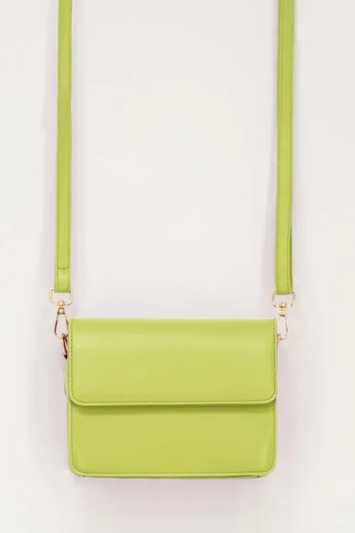 Groene Leather Look Crossbody Tas