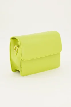 Groene Leather Look Crossbody Tas