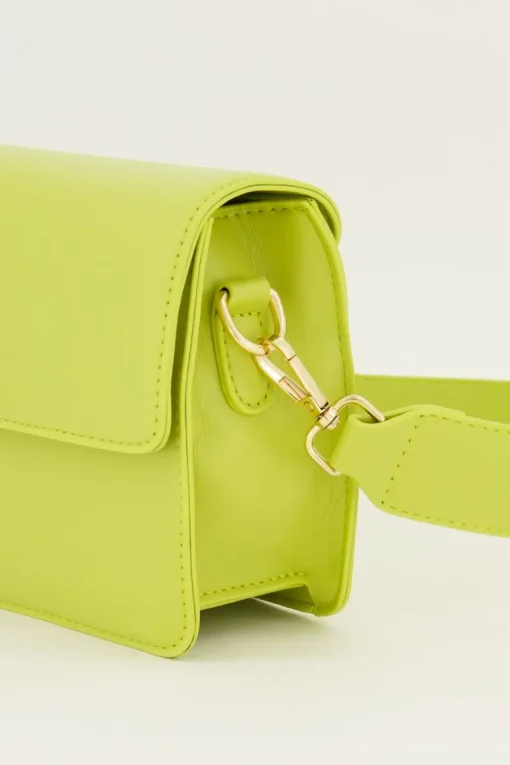 Groene Leather Look Crossbody Tas