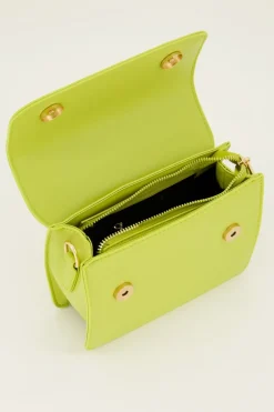 Groene Leather Look Crossbody Tas