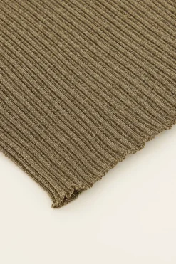 Groene Mouwloze Top Met Zilveren Lurex En Col