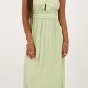 Groene Multiway Maxi Jurk Met Lurex