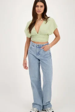 Groene Multiway Top Met Lurex
