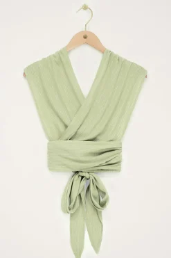 Groene Multiway Top Met Lurex