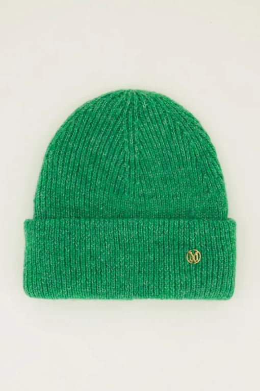 Groene Muts Gebreid
