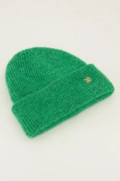 Groene Muts Gebreid