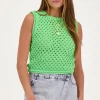 Groene Open Gebreide Spencer