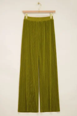 Groene Plissé Broek