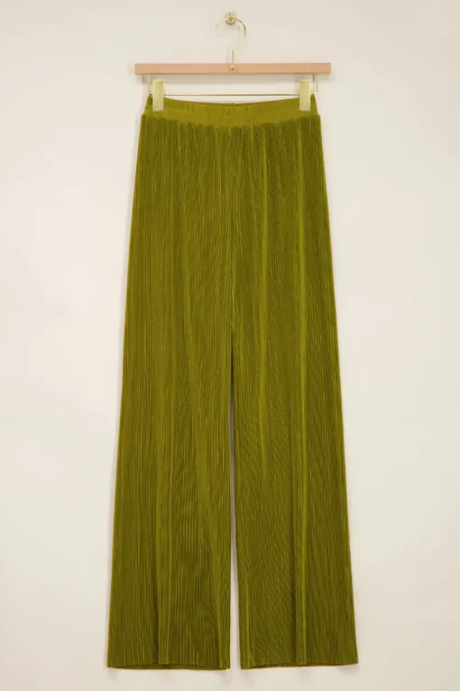 Groene Plissé Broek