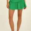 Groene Skort Met Plooien