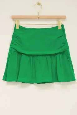 Groene Skort Met Plooien