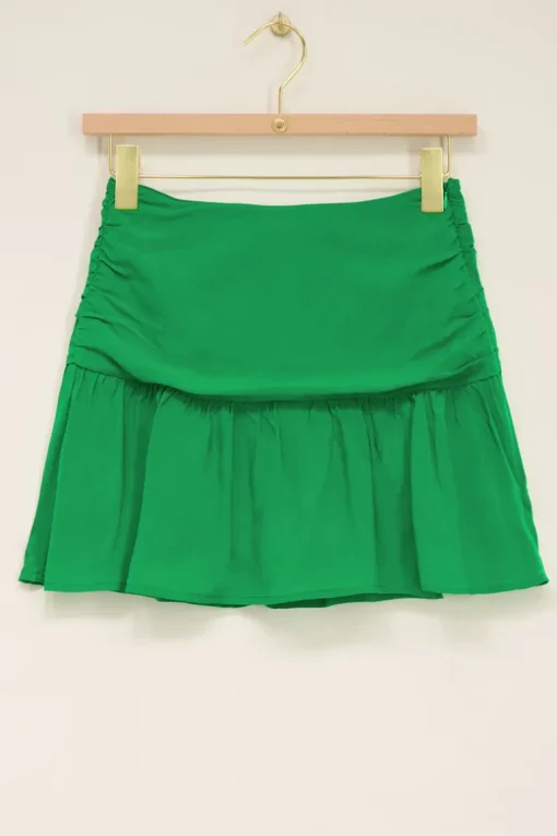 Groene Skort Met Plooien
