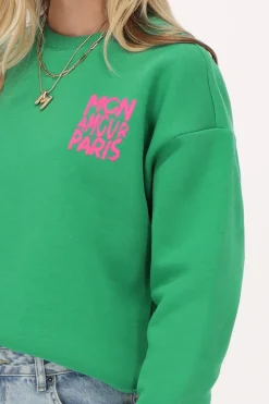 Groene Sweater Met Roze 