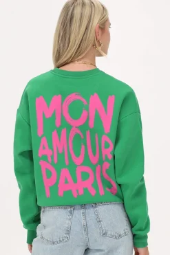 Groene Sweater Met Roze 