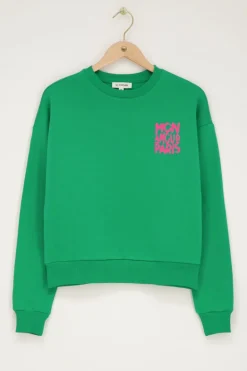 Groene Sweater Met Roze 