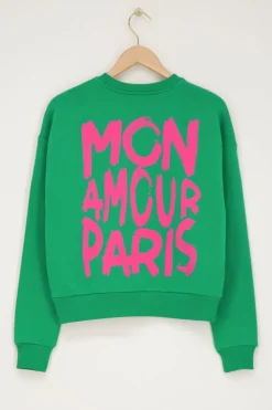 Groene Sweater Met Roze 