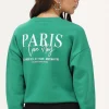 Groene Sweater "Paris Love Story"