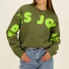 Groene Sweater Très Jolie