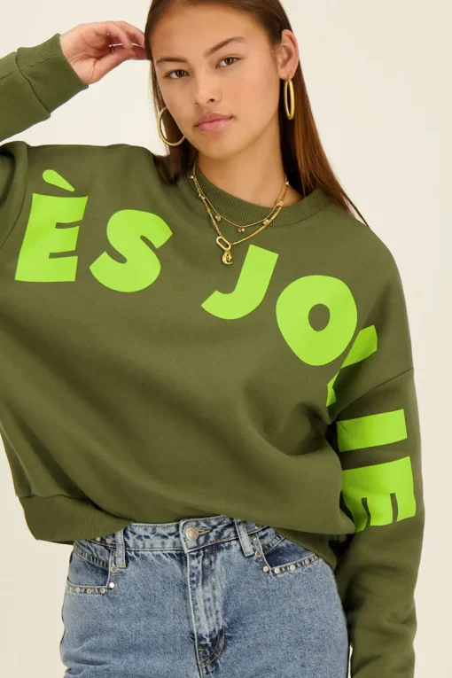 Groene Sweater Très Jolie