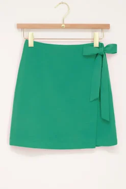 Groene Wikkelrok Met Knoop
