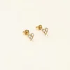 Hartjes Studs Met Strass & Parel