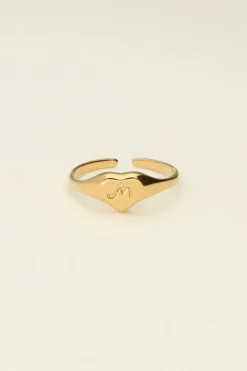 Hartjes Zegelring Met Initial