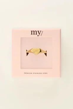 Hartjes Zegelring Met Initial