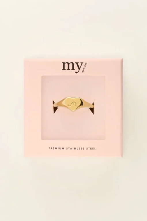 Hartjes Zegelring Met Initial