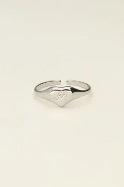 Hartjes Zegelring Met Initial