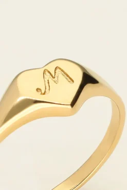 Hartjes Zegelring Met Initial