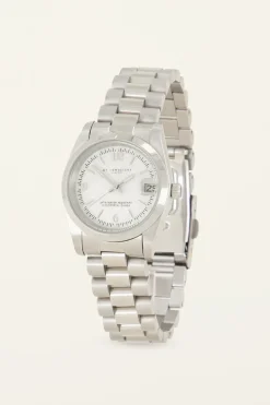 Horloge Met Schakelband & Witte Wijzerplaat