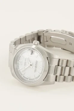 Horloge Met Schakelband & Witte Wijzerplaat