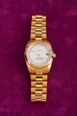 Horloge Met Schakelband & Witte Wijzerplaat