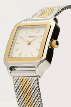 Horloge Met Vierkante Wijzerplaat En Multikleur Schakelband