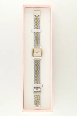 Horloge Met Vierkante Wijzerplaat En Multikleur Schakelband
