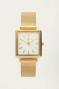 Horloge Witte Vierkante Wijzerplaat
