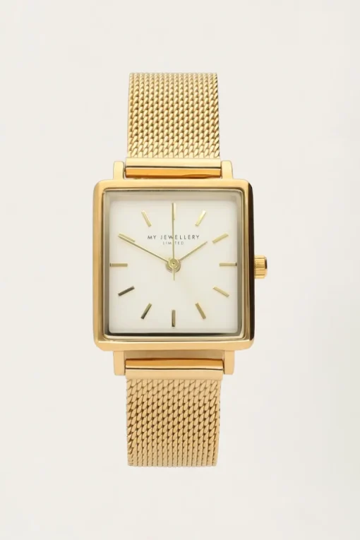 Horloge Witte Vierkante Wijzerplaat